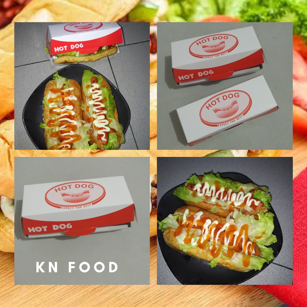 

Dus Hotdog - Packaging Hotdog -50 pcs - Box Hotdog -50