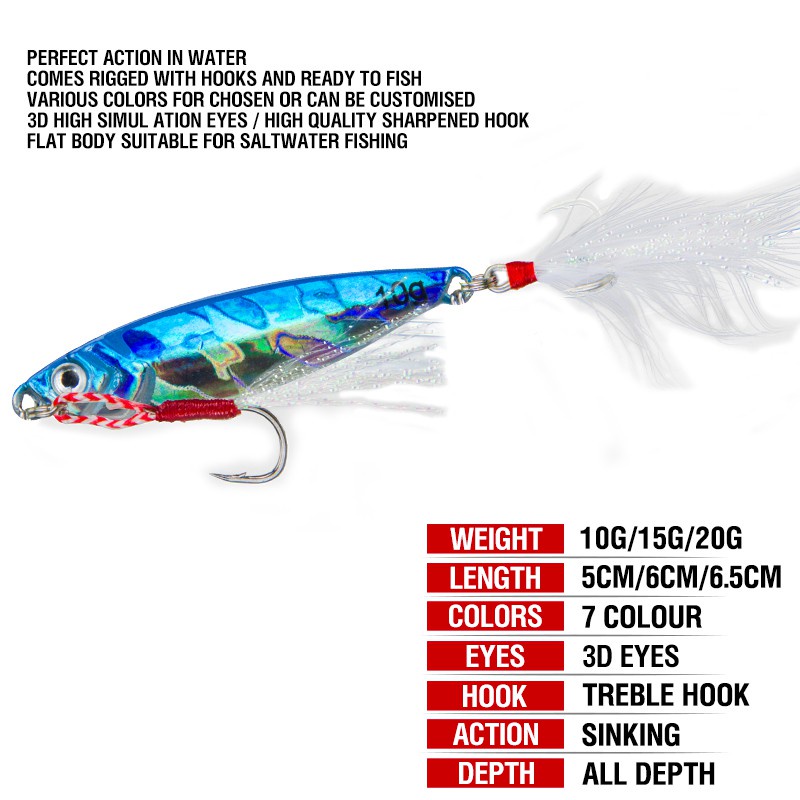 Kail Pancing Jigging Alat Pancing Slow Jig Umpan Pancing Buatan pro z gawky Jig Trolling Lure tajiki Jig Umpan Mancing Metal Jig 1Pcs 10G/15G/20G Umpan Mancing relix nusantara Spoon Lure Alat Pancing Murah Umpan Pancing Umpan Ikan