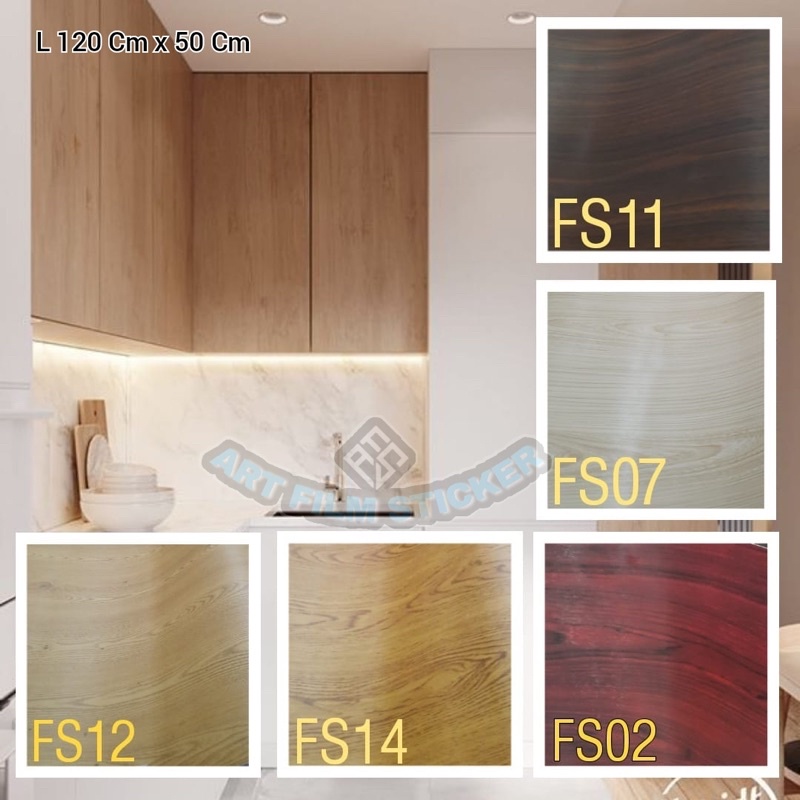 Stiker Motif Serat Kayu Untuk Furniture Meja Lemari Dinding Lantai Dapur Anti Air Minyak Dan Tahan P