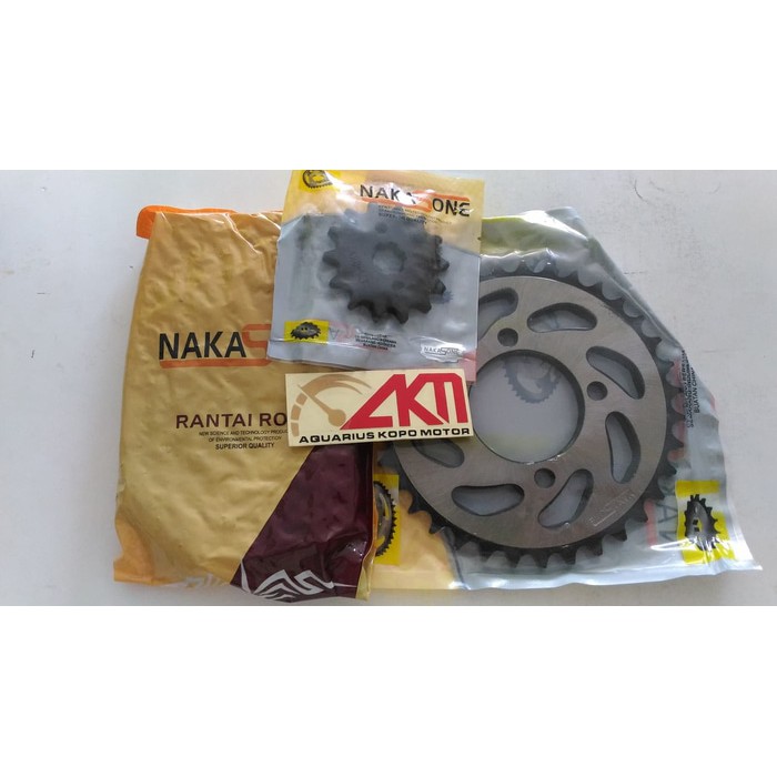 Gear Set Smash Nakasone Rantai Gir Depan Belakang Suzuki Smash