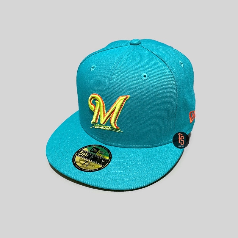 TOPI NEW ERA ORIGINAL 5950 ASG 2002 MILAWUKEE BREWERS TOSCA UV NEON LIME