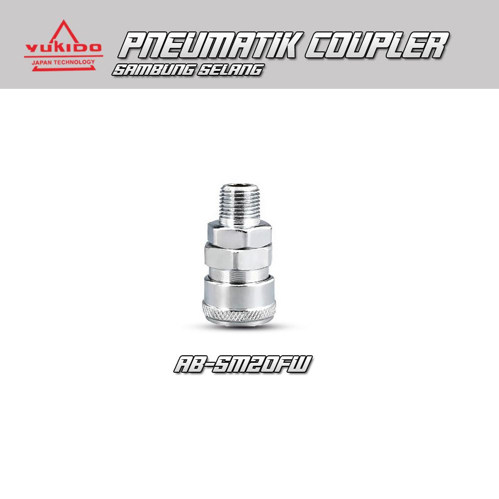 DIJAMIN BARANG ORI !! YUKIDO Quick coupler PF 20 coupling PF20 20ph SAMBUNGAN SELANG ANGIN COUPLER SF20 PF20 SH20 PH20 SM20 PM20