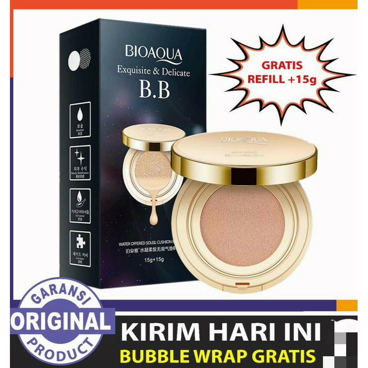 BIOAQUA EXQUISITE & DELICATE BB CREAM CUSHION + REFILL ORIGINAL