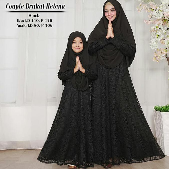 Baju Muslim Wanita Gamis Syari Couple Ibu Dan Anak Helena Terbaru PROMO