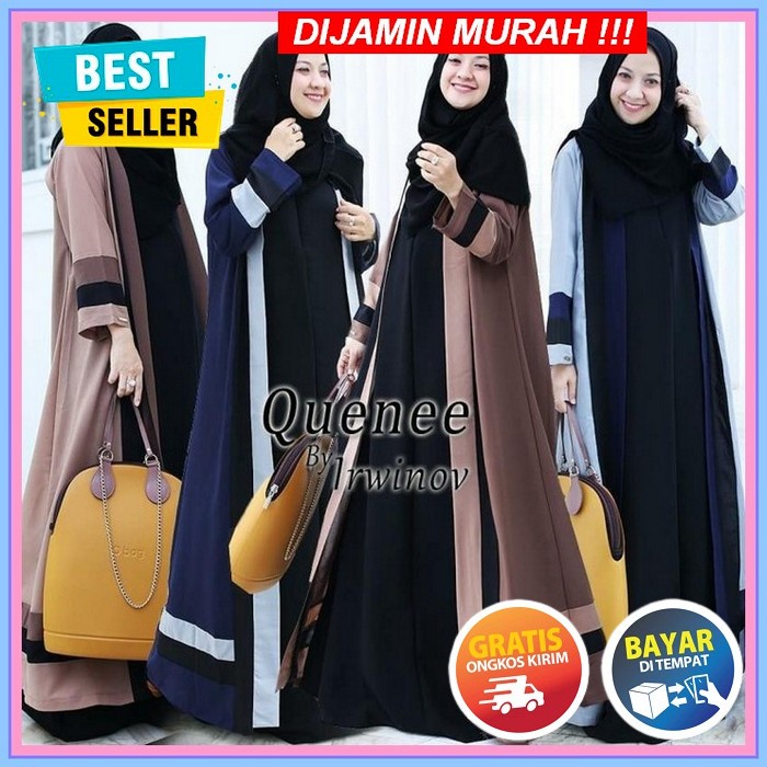 Baju Gamis Wanita Terbaru Abstrak Rompi Fashion Muslim Model Terbaru Lebaran 2022 Baju Syar I Terbar