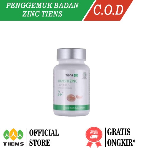 ZINC TIENS Obat Herbal Jerawat Haid Tidak Lancar Penggemuk Penambah Nafsu Makan Hormon Peninggi