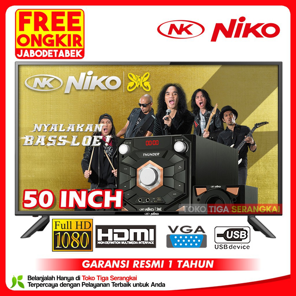 Niko LED TV 50 Inch Televisi Full HD K-50 Omega (Free Ongkir Jabodetabek)