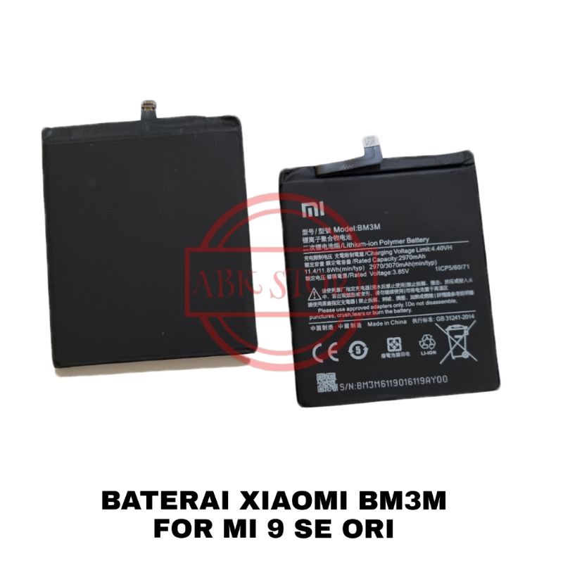 BATRE BATERAI BATTERY XIAOMI BM3M FOR MI 9 SE ORIGINAL