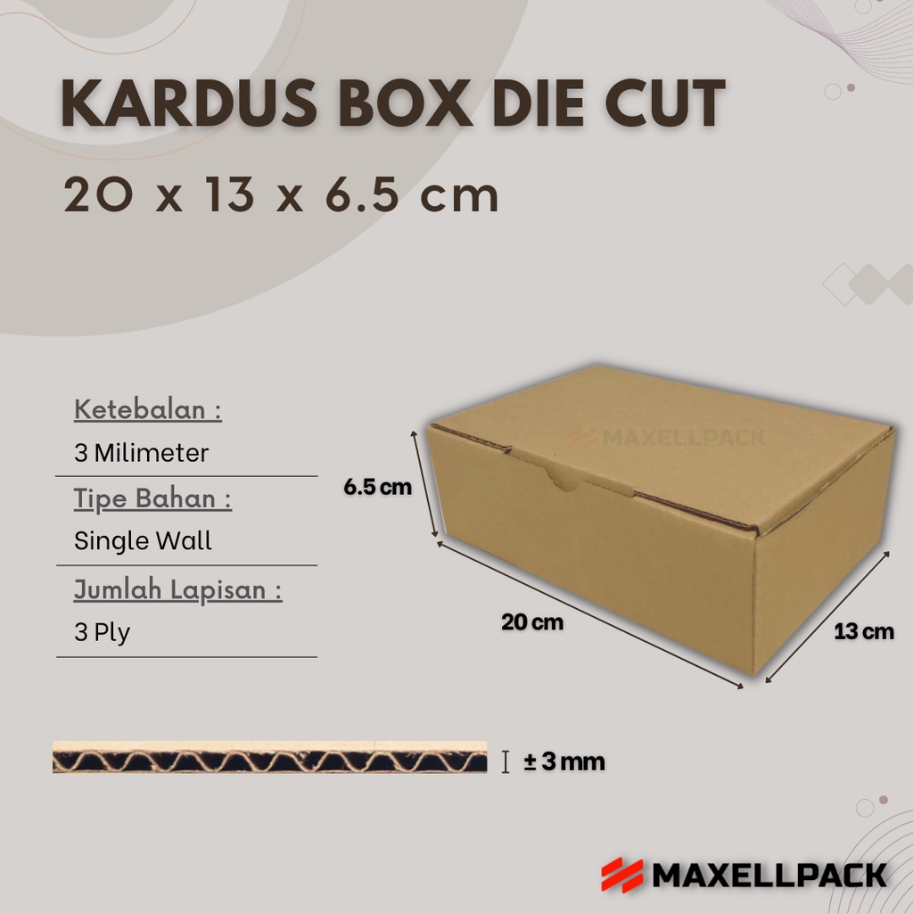 

Kardus Box Die Cut 20x13x6,5 Dus Hampers Baru Polos