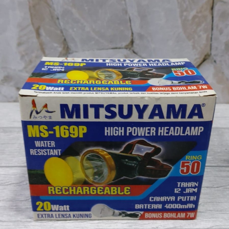 MITSUYAMA MS 169P SENTER KEPALA LED 20W CAHAYA PUTIH DAN KUNING