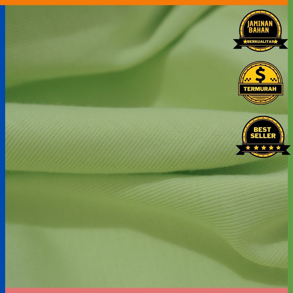Kain Memora Kain Kaos Warna Hijau Eletrik Polos Lebar 200 cm Kain Murah Malang