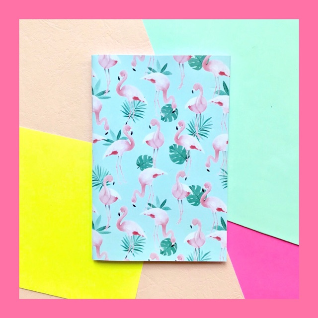 

CUSTOM NOTEBOOK Tropical Flamingo Mini Notebook A6