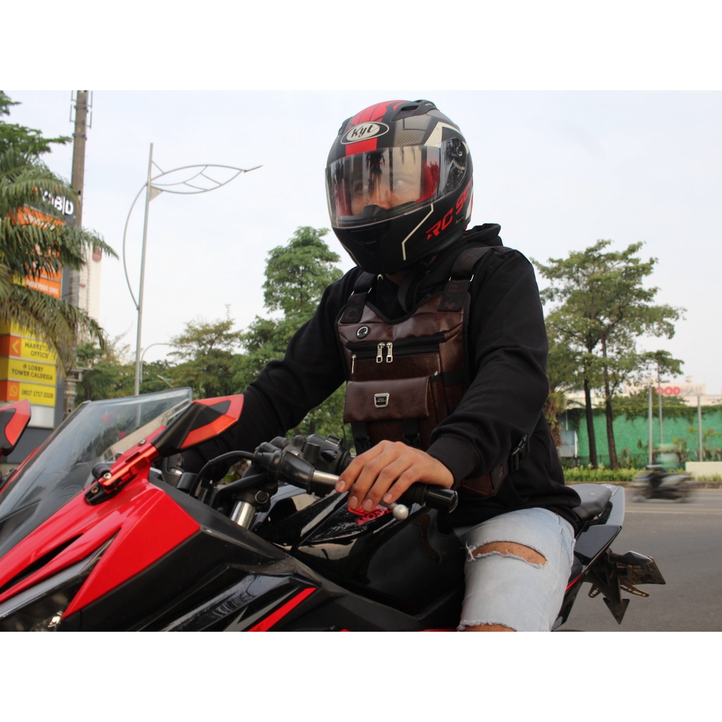 Tas Dada Kulit PU Leather Polo Amstar Polo Amstar Chest Bag Chest Rig Bag Tas Rompi  Selempang Dada
