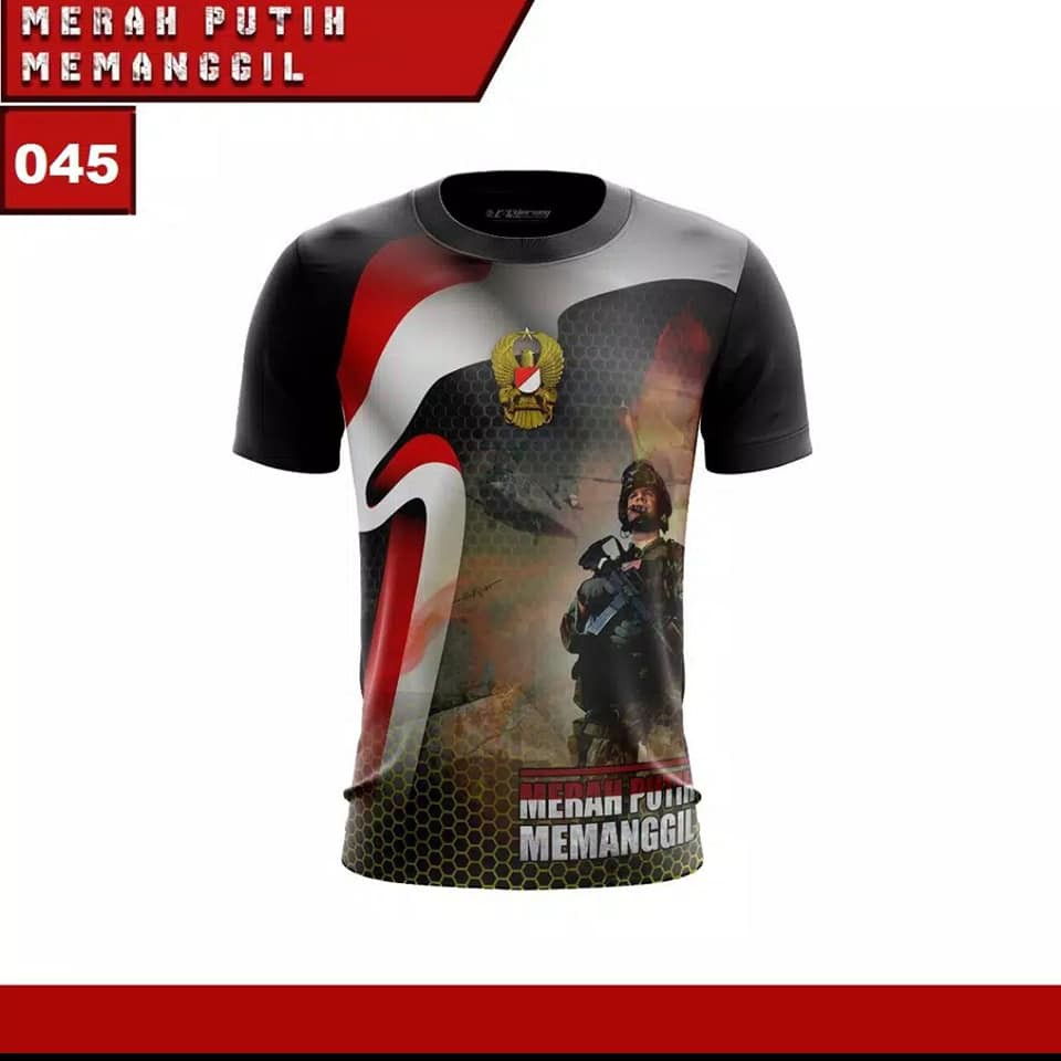 Kaos jersy  / merah putih / kaos merah putih memanggil / kaos merah putih bahan dryfit / kaos olahra