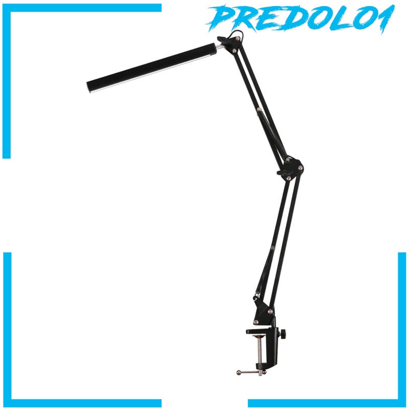 (Predolo1) Lampu Meja Led Usb Dengan Lengan Ayun + Klem Untuk Kantor / Belajar