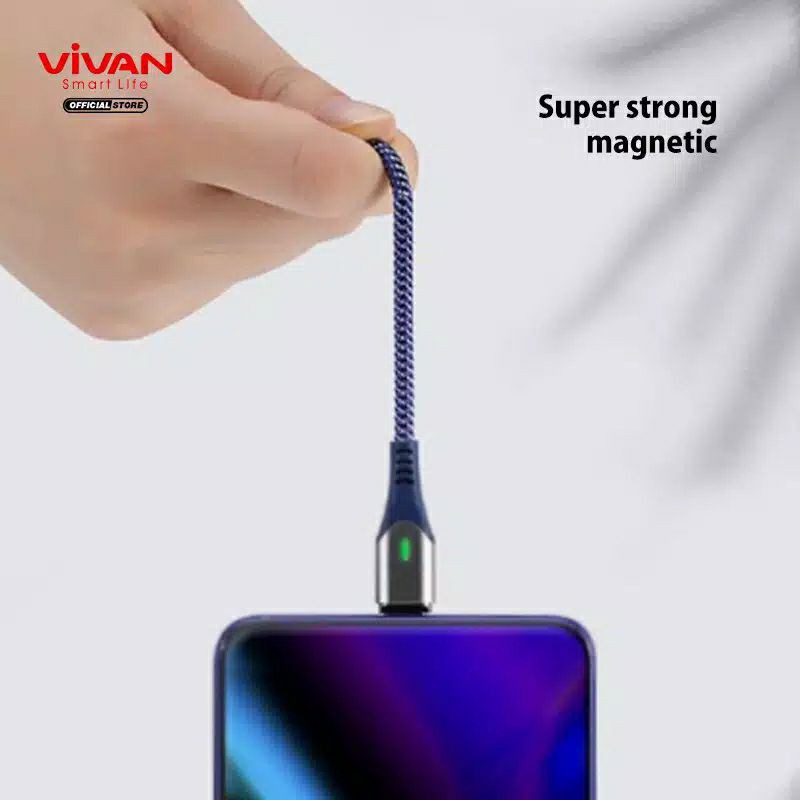 Vivan Kabel Charger Magnetic Type C / Micro usb / Lightning - Magnetic Charger Cable Vivan