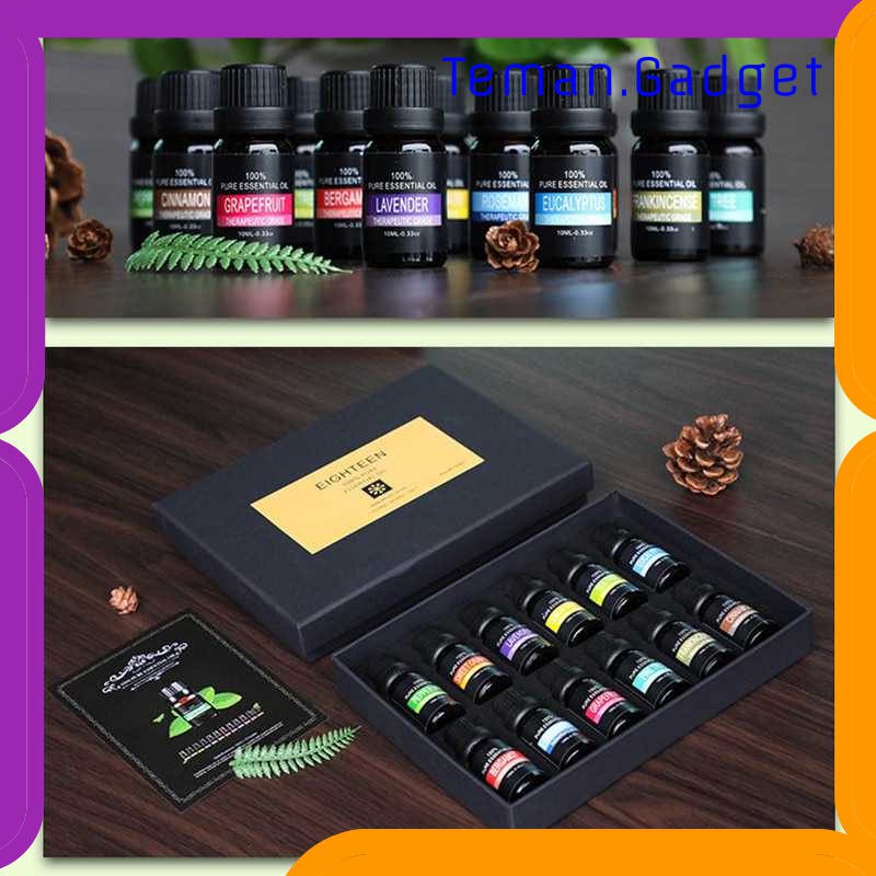 TG-CE004 Eighteen Pure Essential Fragrance Oils Minyak Aromatherapy 10ml 6PCS