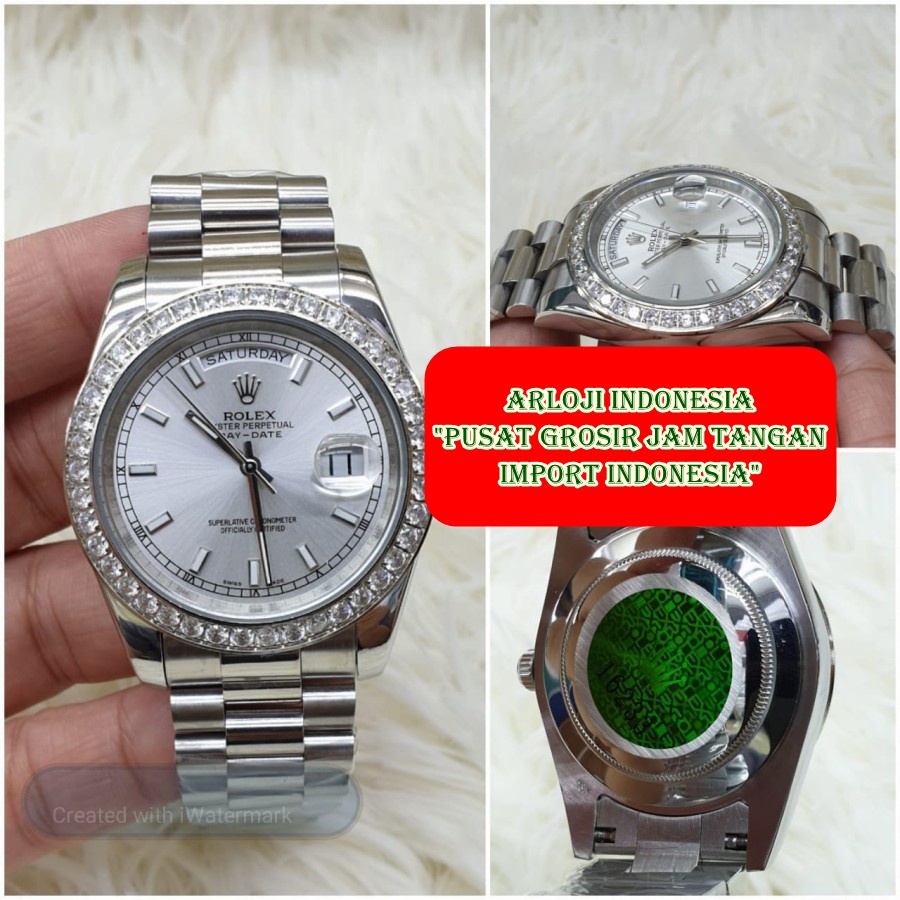Hot Sale Jam Tangan Pria ROLEX DayDate President White Garansi 1th