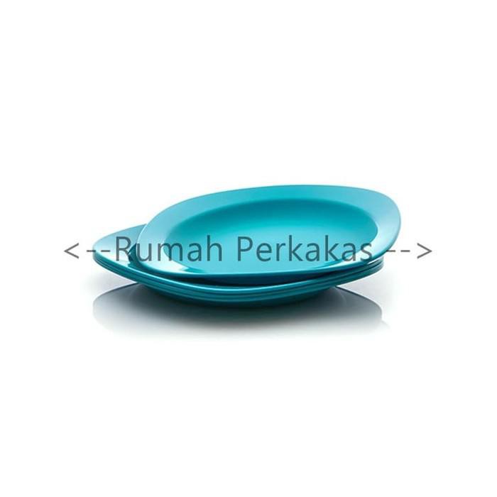 (DISKON FLASH SALE) Tupperware Blossom Plate Biru 4pc Piring Makan TERMURAH