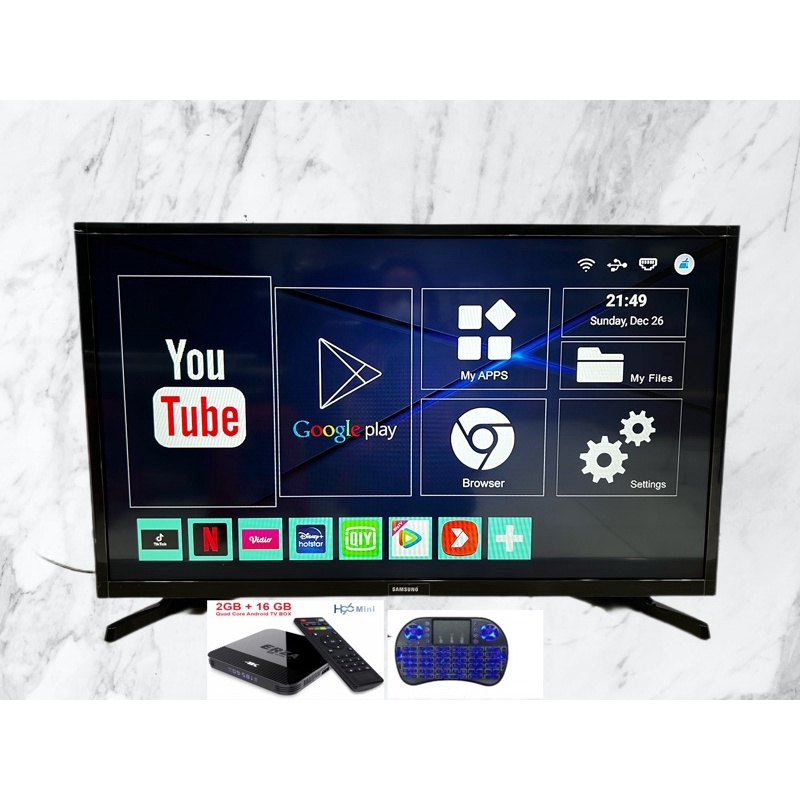 Jual SAMSUNG 32 INCH LED DIGITAL TV ANDROID BOX VERSI 10 WIFI Shopee