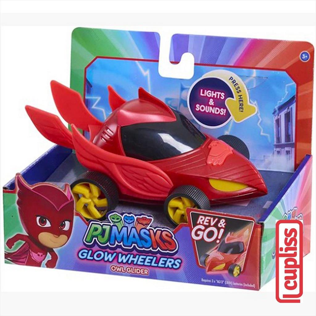PJ Masks Owlette Glider Glow  Wheelers 95672 Red Mask Just Play 95670