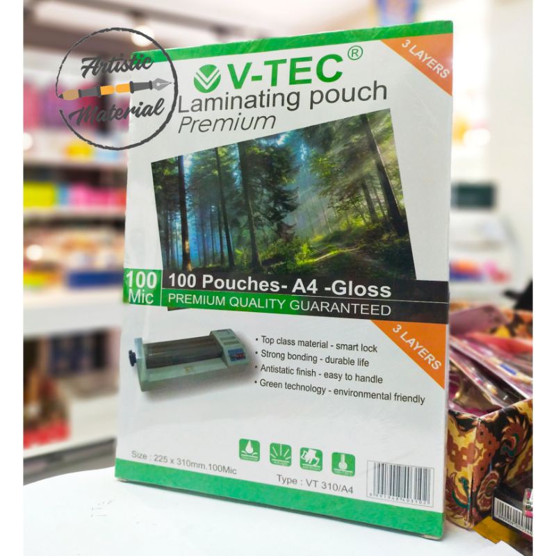 

V-tec Laminating Pouch / Plastik Laminating A4 / F4