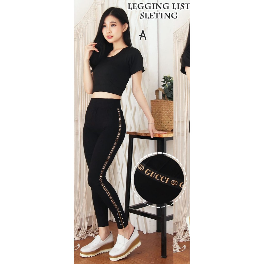 CELANA LEGGING LIST SLETING IMPORT