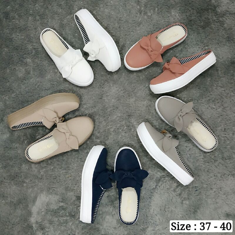 sepatu wanita Tutong Tenzo Anak dan Dewasa pita KUMIS