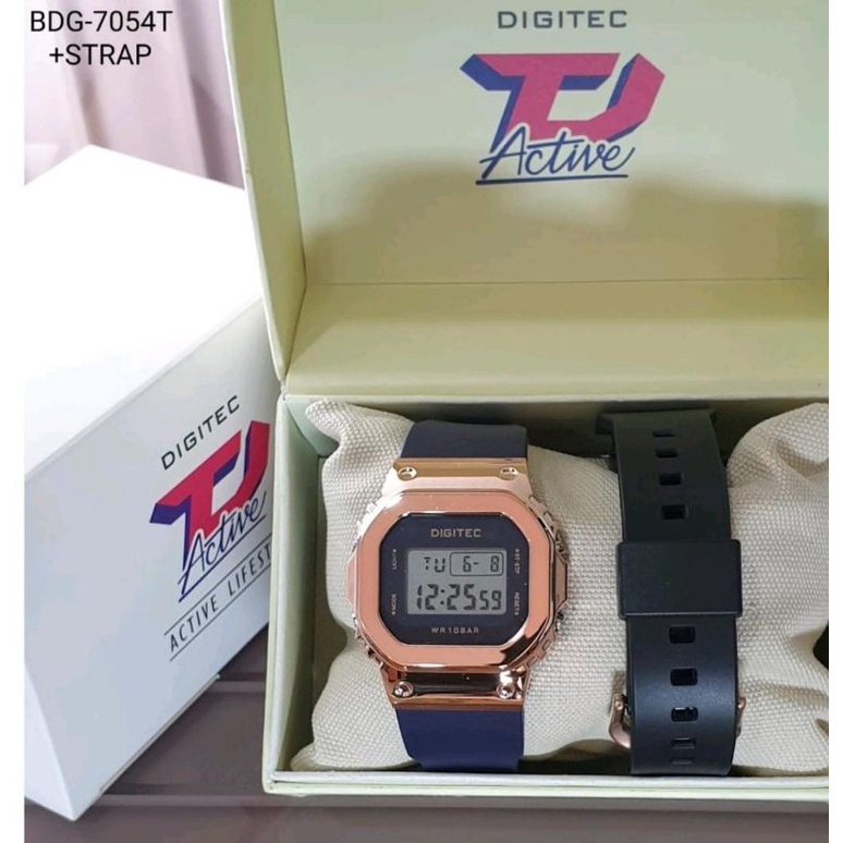 Jam Tangan Pria Wanita DIGITEC DG 7054 / DG-7054 / DG7054 Dual Strap Watch Jam Tangan ORIGINAL