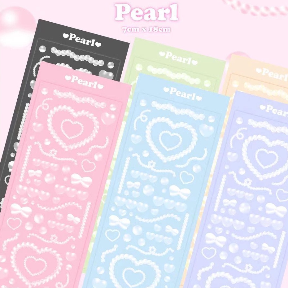 (Ready) Pearl and Love Deco Stickers Sticker Deco Photocard