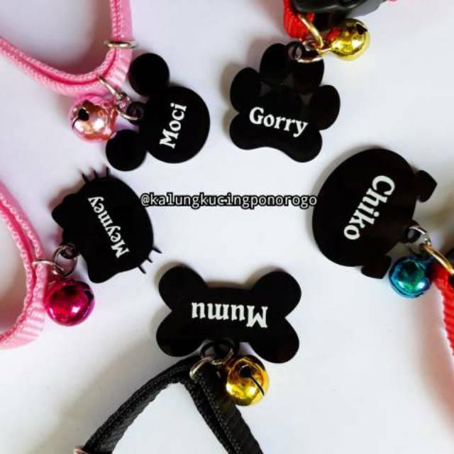 Kalung kucing  dan anjing custom nama Shopee  Indonesia