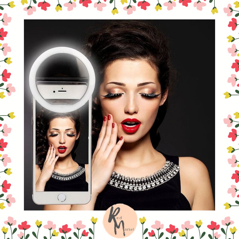 RM202 COD RING LIGHT SELFIE LED BATERAI PUTIH / LAMPU SELFIE / AKSESIORIS HP CEWEK TERMURAH TERLARIS