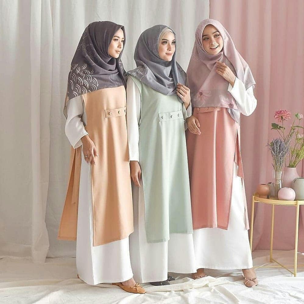 PROMO BIG SALE !!! AXA SYARI PR001 / GROSIR MAXY DRESS MUSLIM / DRESS MODIS /  KEKINIAN / TERLARIS