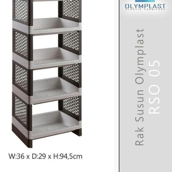 ✦ RAK SERBAGUNA SUSUN 5 / SUSUN 4 PLASTIK RSO 05 RSO 04 RAK DAPUR / RAK BUKU / PIRING ♠