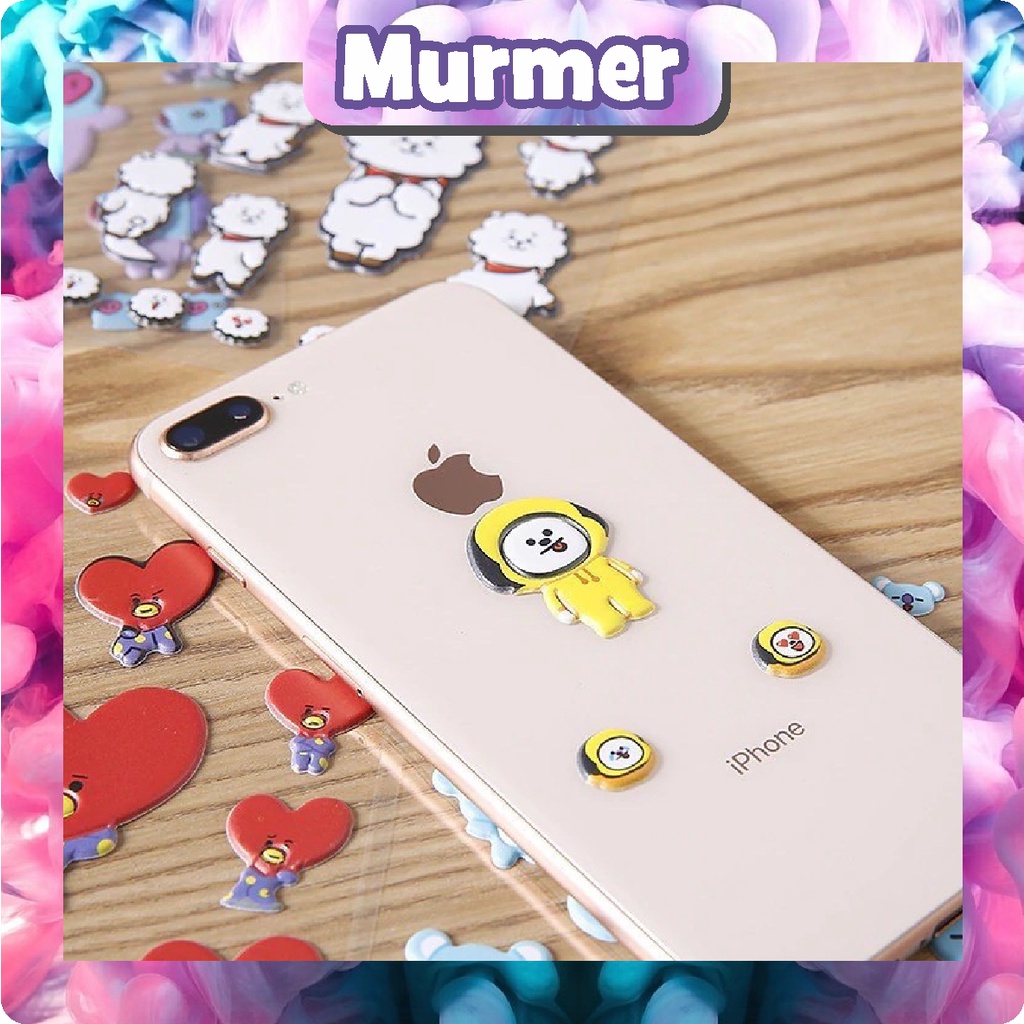 MurmerOfficial R197 STIKER BTS TIMBUL 3D KARAKTER KARTUN STICKER DINDING BT21 FASHION KOREA KPOP