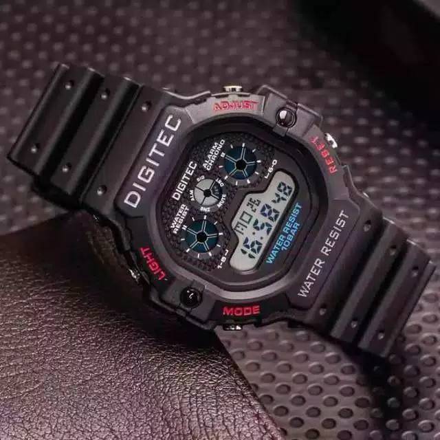 JAM TANGAN PRIA SPORTY KEREN DIGITEC 5090T ORIGINAL WATER RESIST