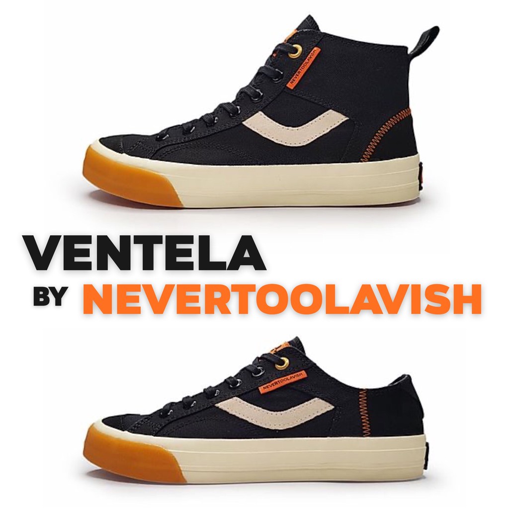  VENTELA  X NEVERTOOLAVISH HARD13 NOIR LOW AND HIGH 