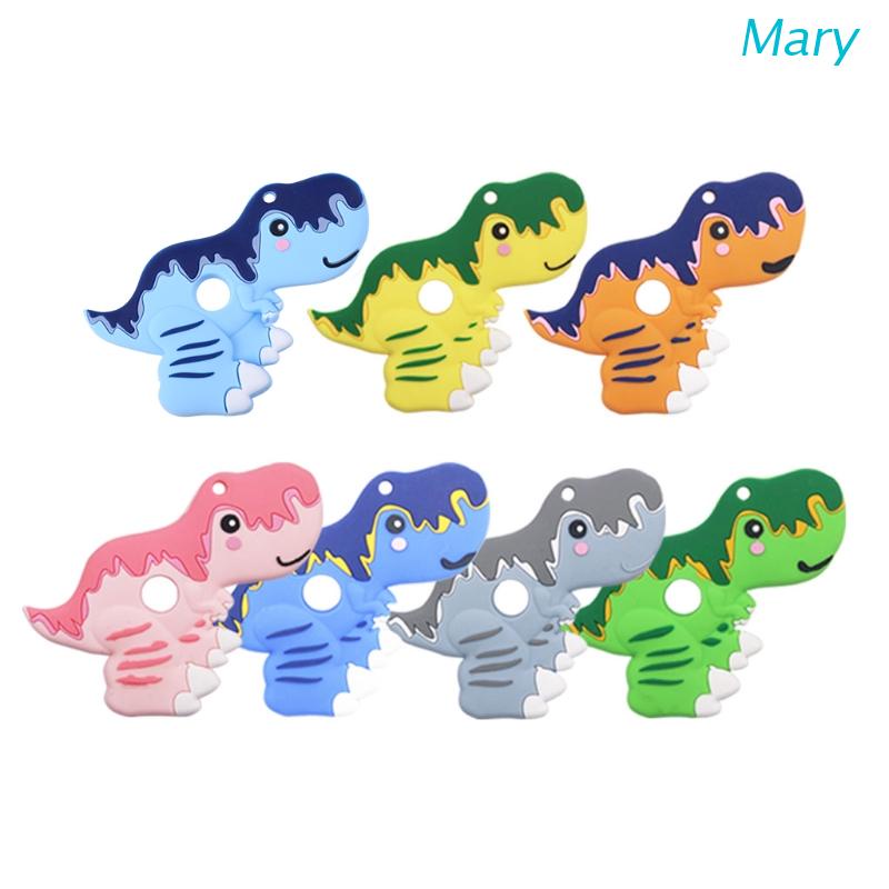 Mary Mainan Teether Bayi Bentuk Dinosaurus Bahan Silikon BPA Free