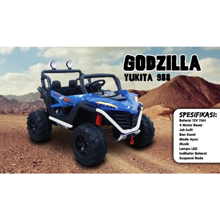 Mainan Anak Mobil Aki Yukita Godzilla 988 - Mobil Anak