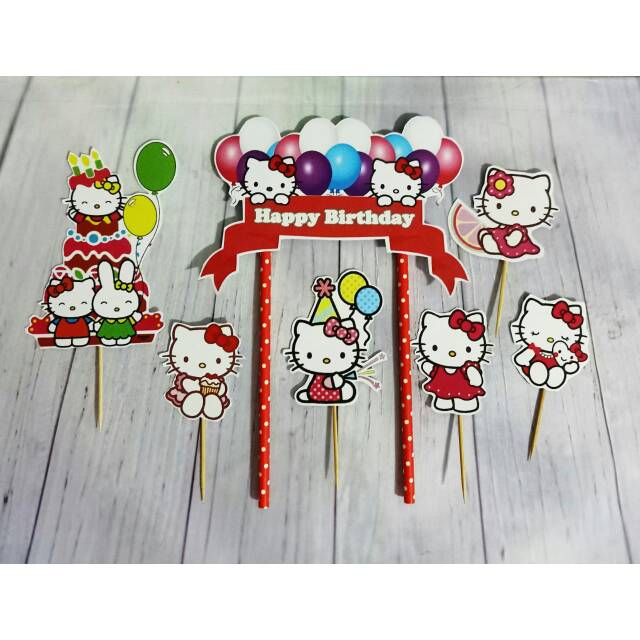 Topper Hello Kitty topper kue dan topper puding hiasan ultah