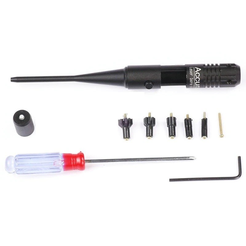 Tactical Red Dot Laser Boresight Collimator 0.22-0.50 Caliber - MI22 - Black