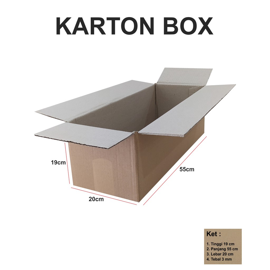 

KARDUS / KARTON BOX ukur 55x20x19 cm UNTUK PACKING