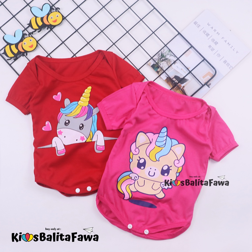 Jumper Cattel Baby New Born 0-6 Bulan / Jumpsuit Lengan Pendek Bayi Perempuan Baju Karakter Import