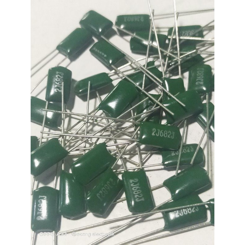 capacitor 6n8/100v / 2j682j / 5 biji