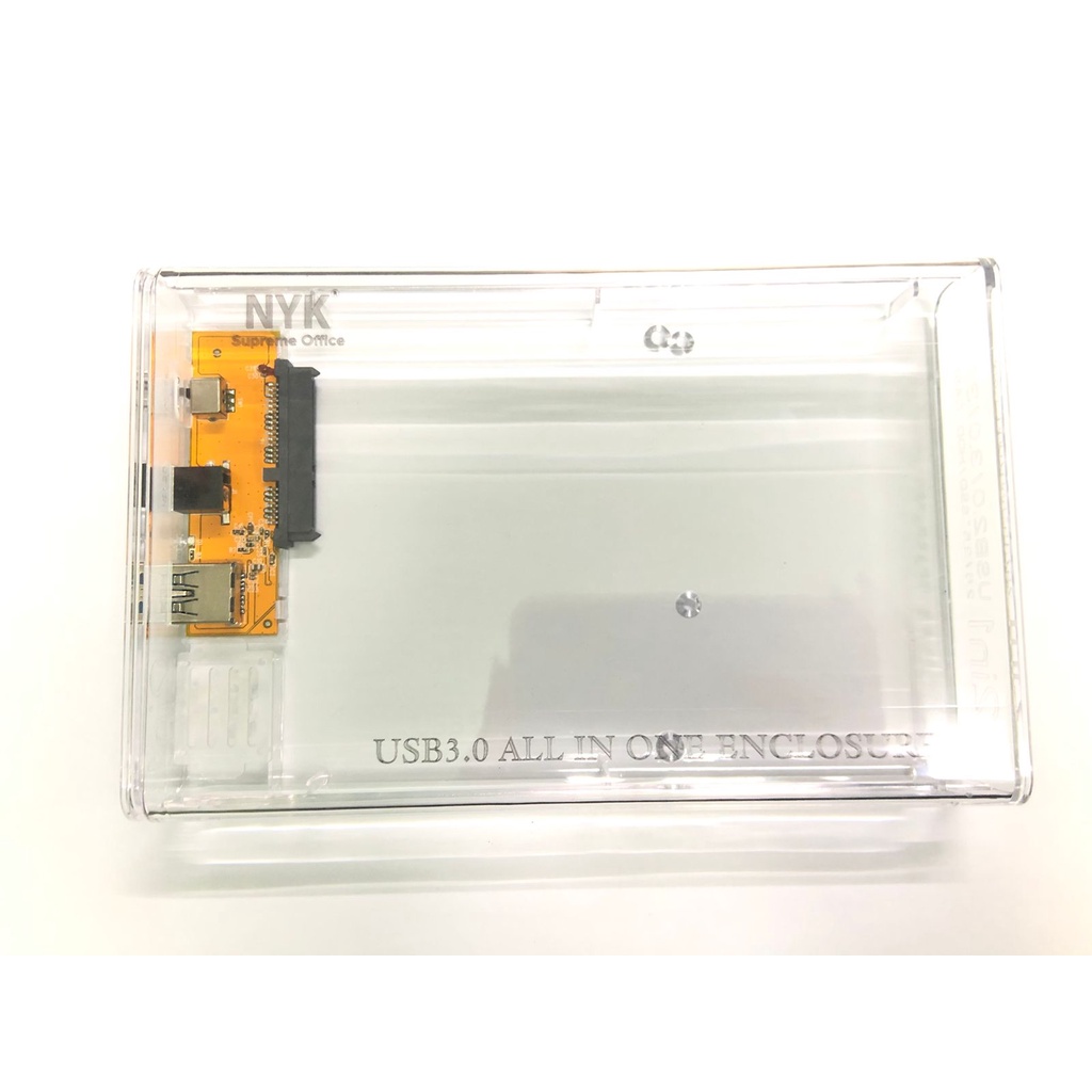 Ssd hdd harddisk enclosure nyk 2.5" 3.5" sata III usb 3.0 6Gbps transparent et-h3531 - Casing hard d