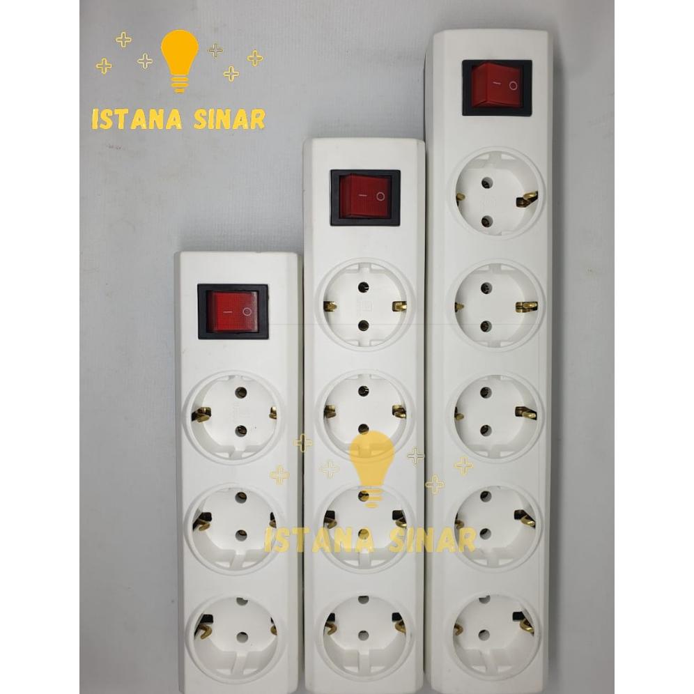 Stop Kontak Broco Saklar 3 4 5 6 Lubang / Terminal / Colokan Listrik