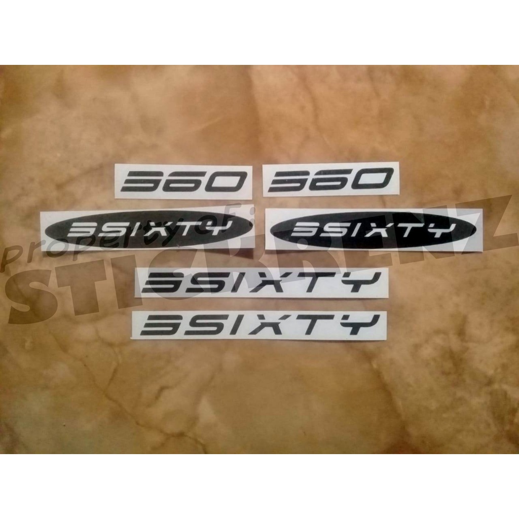 Cutting Sticker Stiker Frame Sepeda Lipat Three Sixty 01 Custom