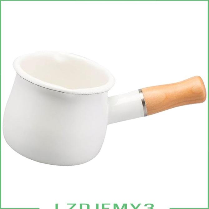 

Pet Home 550Ml Small Enamel Milk Cooking Sauce Pan Pot Wooden Han Na10 Pe8278