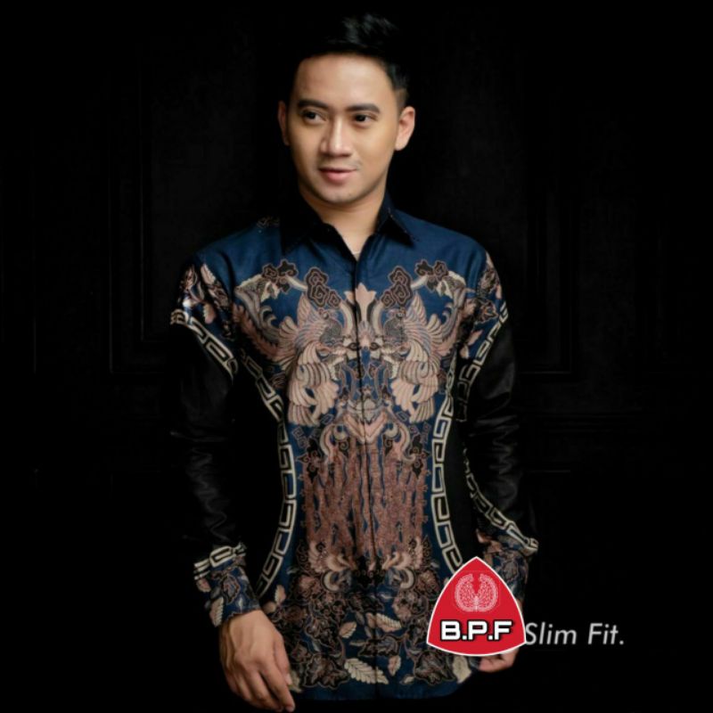 BATIK TERBARU MOTIF KUWONG NAVY