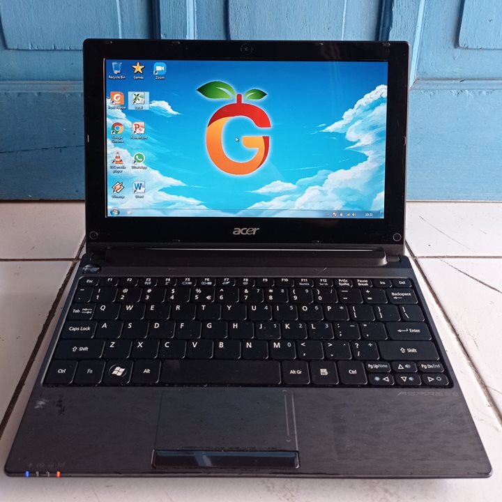 Acer Aspire One D260  Motif Abstrak Warna Hitam RAM 2GB Intel Netbook Notebook Second Bekas Murah
